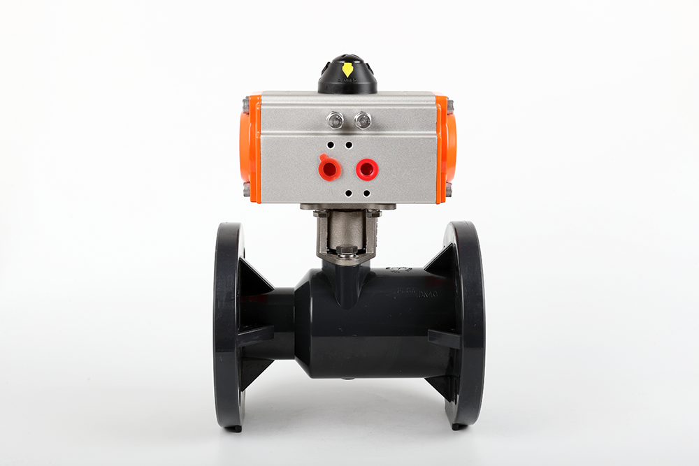 贵定气动法兰一体球阀